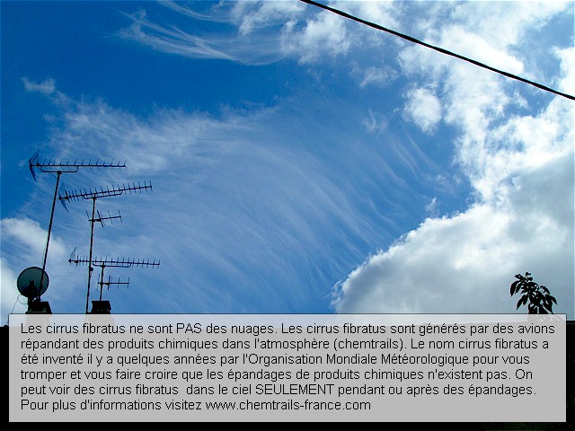 les cirrus fibratus ne sont PAS des nuages